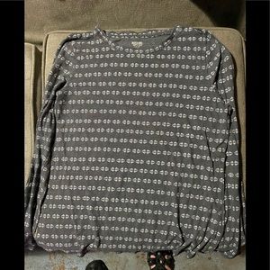 Mossimo Supply Co, SIZE XL, long sleeved tshirt, grey with white print design